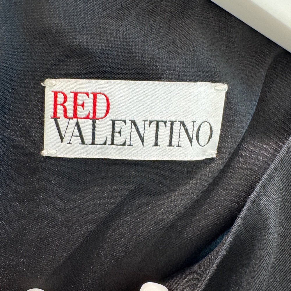 RED Valentino Black Sleeveless Dress with Ruffle - Size 6/8 - Picture 4 of 6